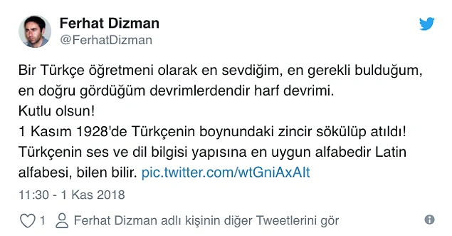 1 Kasım 1928: Bugün Harf Devrimi'nin 90. Yıl Dönümü
