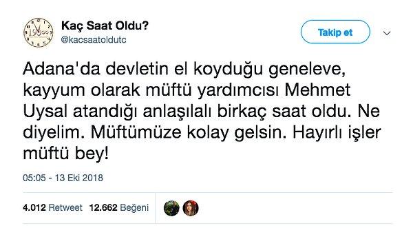 5. "Müftü yardımcısı Mehmet Uysal'ın, Adana’daki geneleve kayyım olarak atandığı iddiası."
