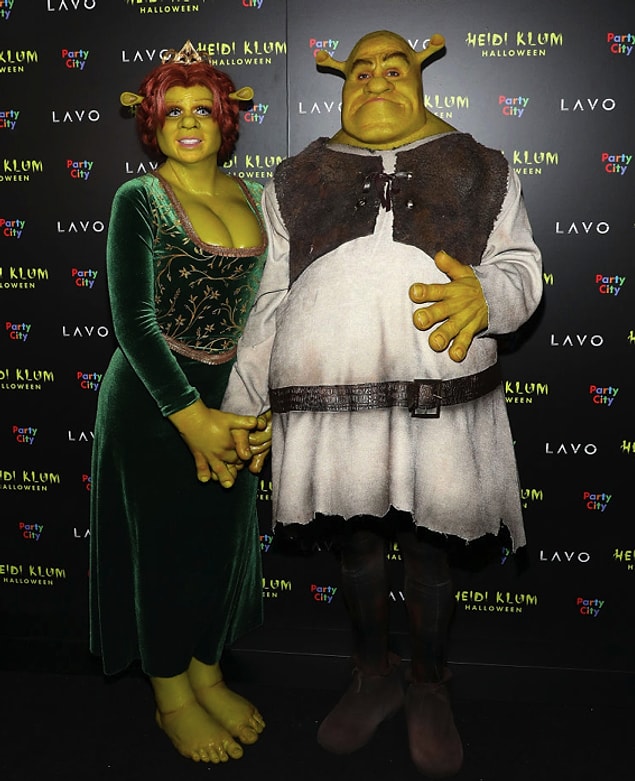 Heidi Klum and Tom Kaulitz as Shrek and Fiona!
