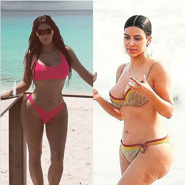 14. Кто-то еще считает, что у Ким идеальная фигура в форме рюмочки?