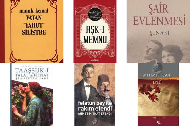 6. Görseldeki eserlerden kaç tanesi 1.Tanzimat dönemi eserlerindendir?