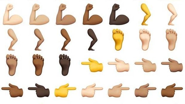 Aslında 2015'ten beri olan emojiler arasında bulunan yeni ayak sembolleri kullanıcıların tepkisini çekti.