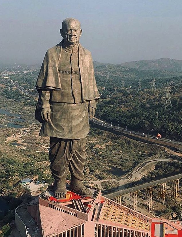 The Statue of Unity is nearly 50 storeys tall and it measures 240 metres.