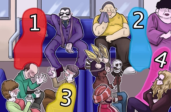 Представьте, что вы зашли в вагон метро. Ехать до дома далеко, а вы устали и хотите присесть. Есть только 4 свободных места. Куда вы сядете? Не торопитесь с ответом.