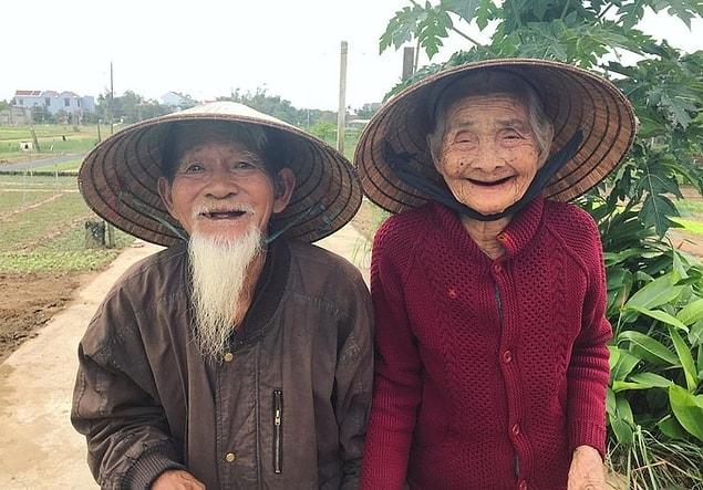 18. 70 yıldır evli olan Vietnamlı çift: