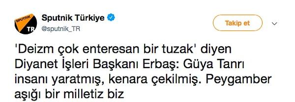 Diyanet İşleri Başkanı Ali Erbaş'ın açıklaması da şu şekilde;