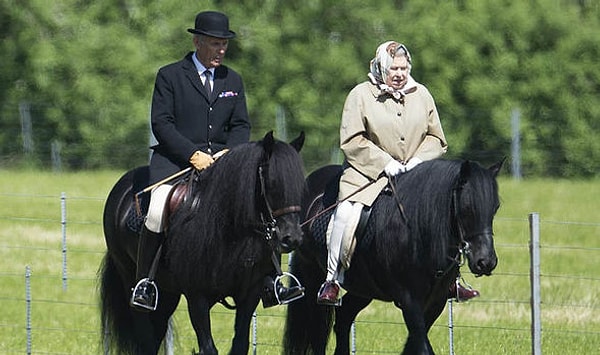 Чаще всего в сопровождении мужа, 97-летнего принца Филиппа.