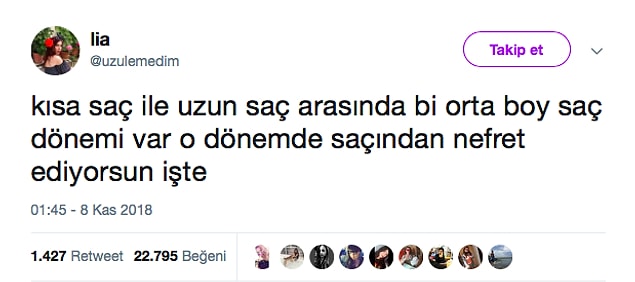 1. Ne uzundur ne de kısa öyle garip bir hal alır saçlarımız... Ara boy yasaklansa mı?