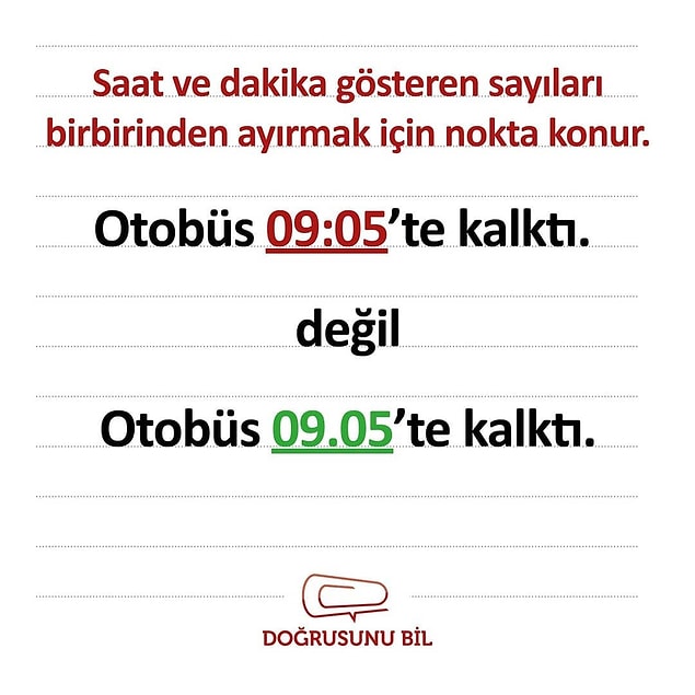 7. Sadece nokta kullanılmalı.