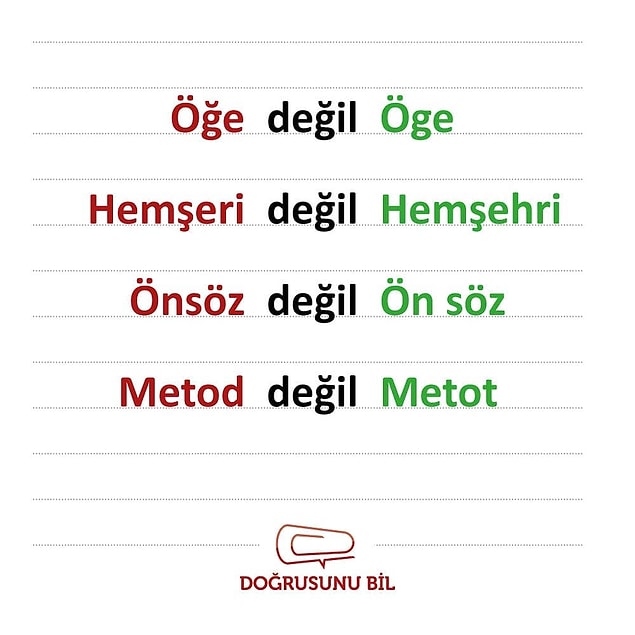 8. Yine sık yapılan bazı hatalar.