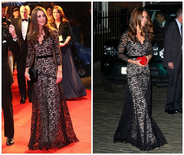 Платье от британского бренда Temperley герцогиня Кембриджская надевала дважды в 2012 году