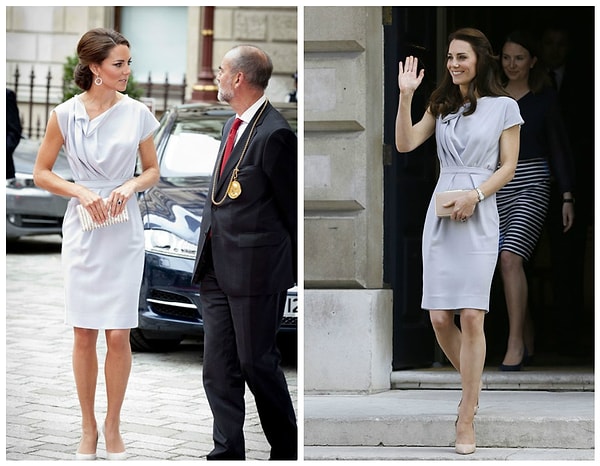 Герцогиня Кембриджская в платье Roksana Ilincic на UK Creative Industries Reception и на мероприятии  Anna Freud Centre