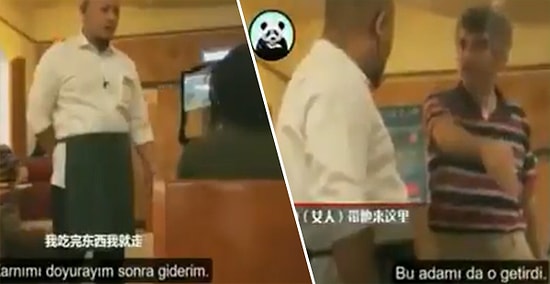 Çin'de Garsonun Restorandan Kovmaya Çalıştığı Kötü Görünümlü Kişiyi Masasına Davet Eden Türk