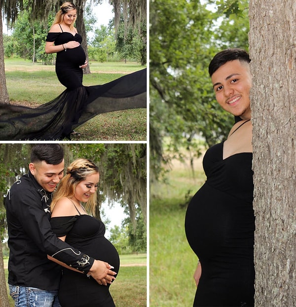 13. "Вот так проходила наша беременная фотосессия"