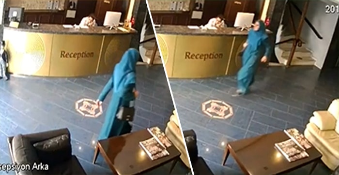 Acayip Hareketleriyle 'Resepsiyonun Yörüngesine Girmeye Çalışıyor' Hissi Uyandıran Kadın
