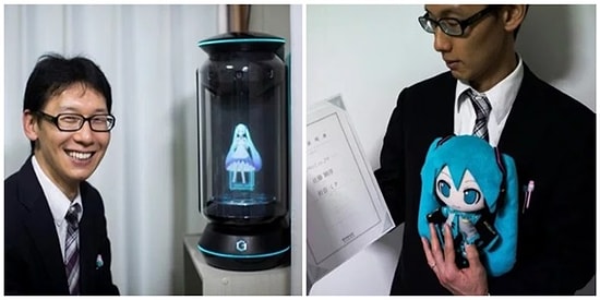Aşk Ne Engel Ne de Boyut Tanır! Hologram Hatsune Miku ile Evlenen Japon Adam