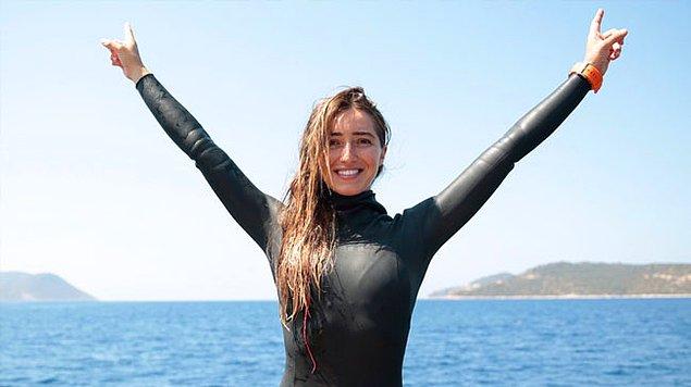 2. Milli sporcumuz Şahika Ercümen, Salda Gölü'nde "tatlı suda dünya kadınlar serbest dalış rekoru"nu kırdı.