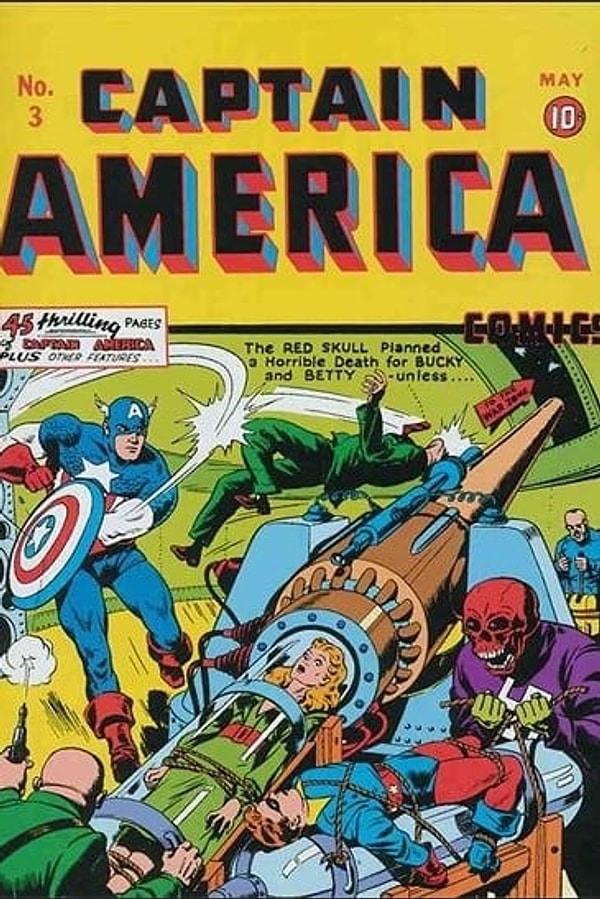 3. Его первую работу можно увидеть в комиксах Captain America Issue #3. Там он сделал замещающий тест по истории, написанной Джо Саймоном и Джеком Кёрби.