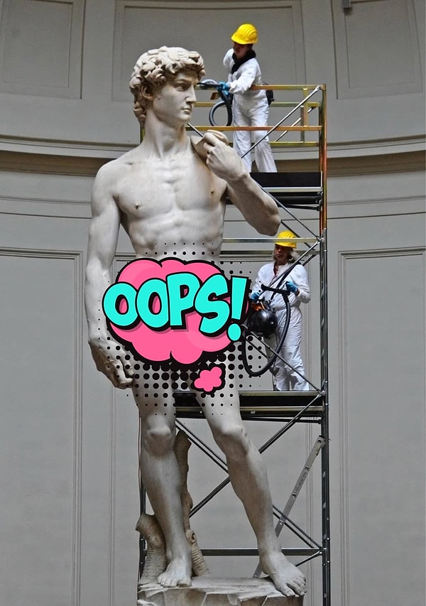 16. Вы наверняка видели статую Давида работы Микеланджело, но подозревали ли вы, что этот красавец такой, эммм, рослый?