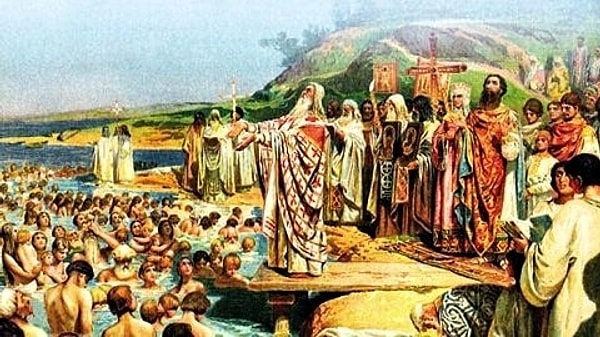 1. Кем было осуществлено крещение Руси?