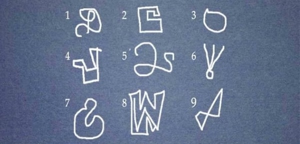 Выберите символ, с которым чувствуете духовную связь и нажмите на номер, обозначающий его: