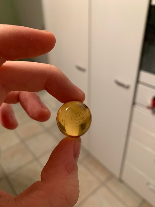 7. "This ball made of honey which you can drop in you tea."