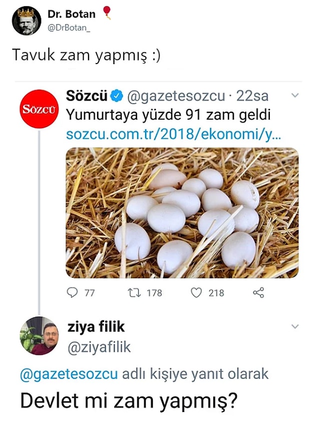 3. Tavuk vurmuş zamı.