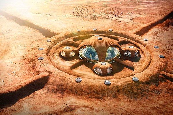 Uzmanlar Mars'ta yaşam başlarsa evlerimizin nasıl olacağının çizimlerini yaptılar!