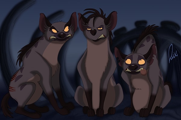 4. Помните имена этих приспешников Шрама из "Короля льва"?