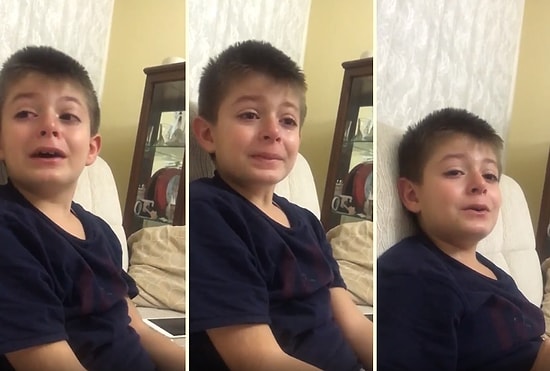 Atatürk Anıtı'na Yapılan Saldırıya Gözyaşlarıyla Tepki Gösteren Kendisi Küçük Yüreği Büyük Ufaklık