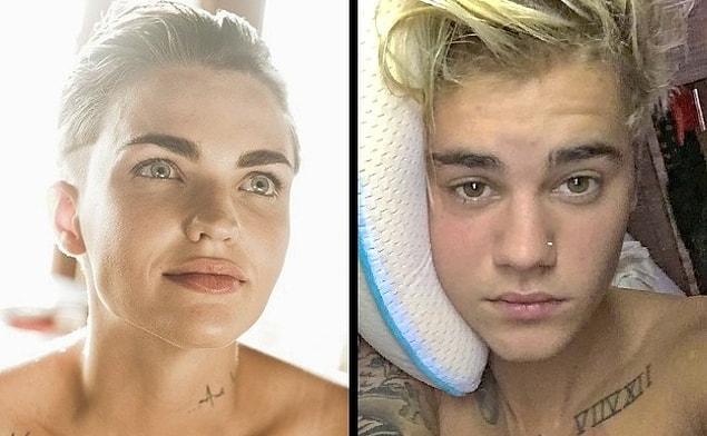 4. Ruby Rose and Justin Bieber