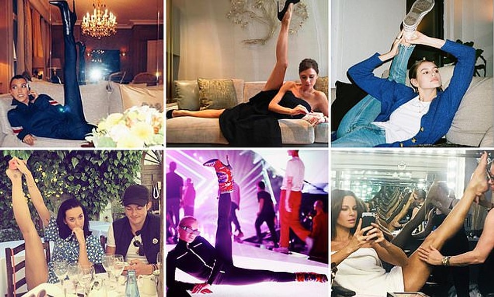 Ünlülerin Günlük Hayatta Bacaklarını Havaya Dikip Paylaştığı Taptaze Instagram Trendi: Instasplit