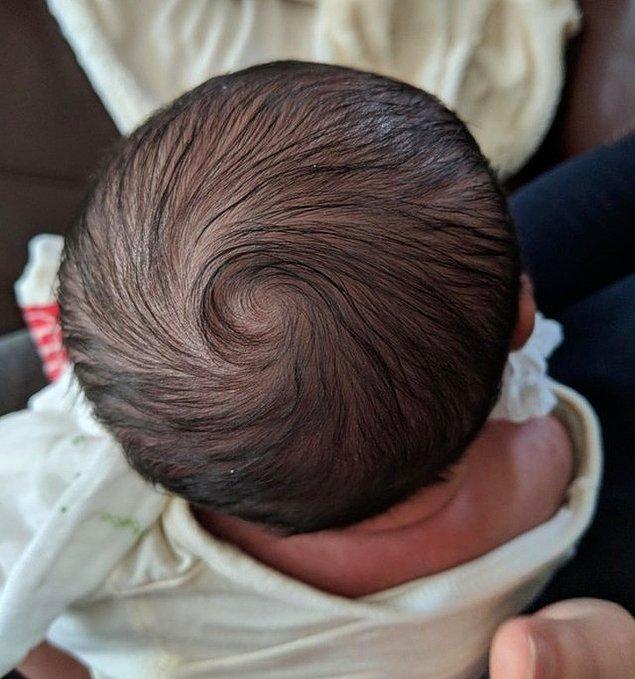 13. “Yeni doğan oğlumun saçları.”