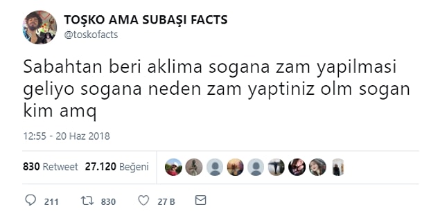 12. Bir de soğan ve patatesin pırlanta değerini bulduğu yıldı 2018.