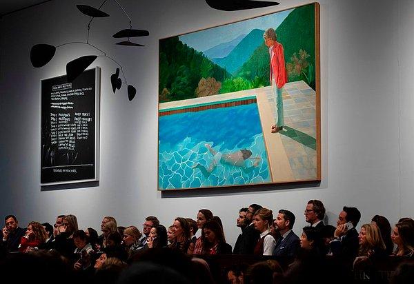 Sanatçının Portresi (Havuzda İki Figür), New York'ta düzenlenen müzayedede 90,3 milyon dolara satıldı