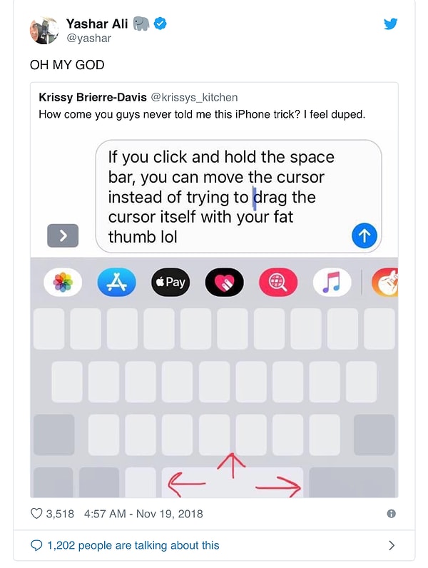 5. Крисси не стала единственной, для кого это было открытием. Например, известный репортер и пользователь Твиттера Яшар Али (Yashar Ali) тоже был в шоке.