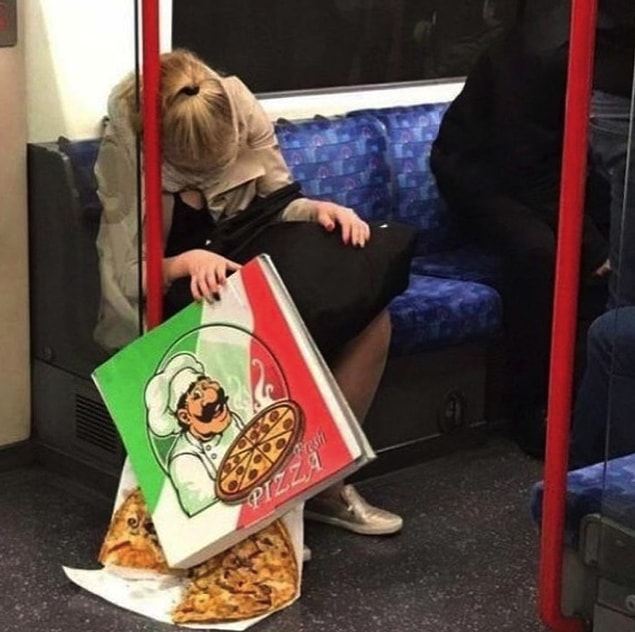 5. This lady is definitely going home hungry