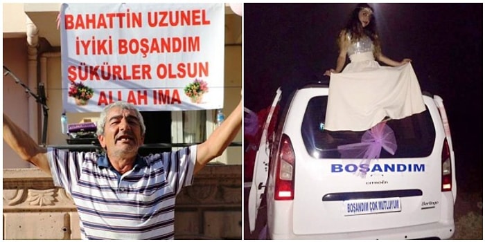 Evlenirken Yaşamadığı Mutluluğu Boşanırken Çılgınlar Gibi Yaşayarak Kutlama Yapan Taze Bekarlar