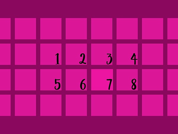 7. Какой из квадратов отличается по цвету?