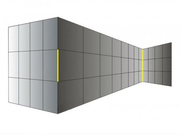 8. Эти две жёлтые линии одинаковой длины?