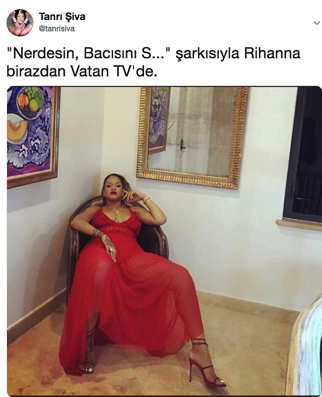 12. Aldığı kilolar sonrası Şanzel Çatlak gibi poz vererek herkesi dumur eden Rihanna