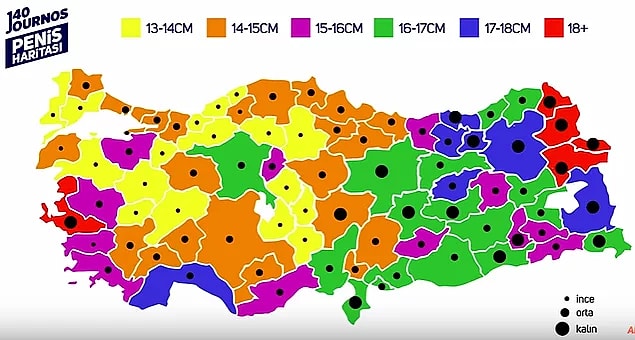24. Seks işçiliği yapmış olan trans kadının kendi tecrübeleri doğrultusunda oluşturduğu Türkiye penis haritası