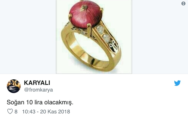 Soğanda yaşanan fiyat artışlarına sosyal medyadan da yorumlar geldi...