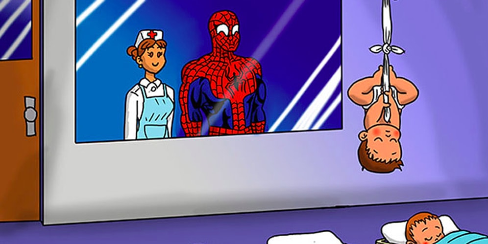 Художник показал, какими могли бы быть дети супергероев