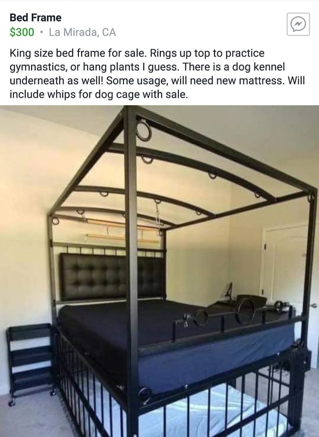 9. Bed frame for those who love Fifty Shades of Grey: