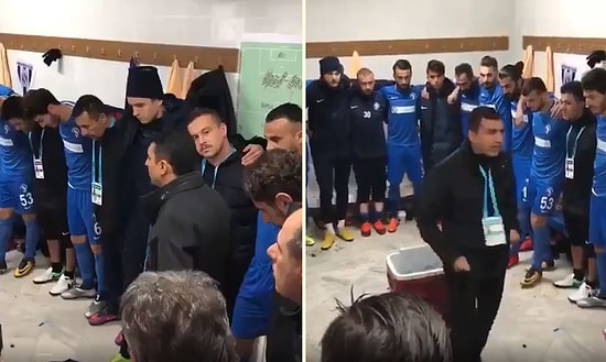 Futbolcuları Maça Hazırlarken Acayip Gaza Getiren Sarıyer Teknik Direktörü