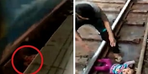 Düştüğü Tren Raylarından Mucize Eseri Kurtulan Bebek