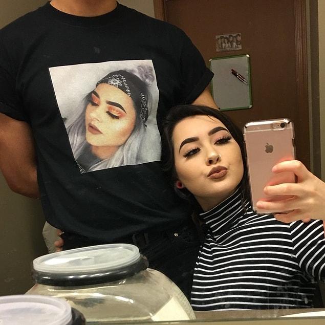 10. “I bought my boyfriend a shirt with my face on it. I’m the best girlfriend.”