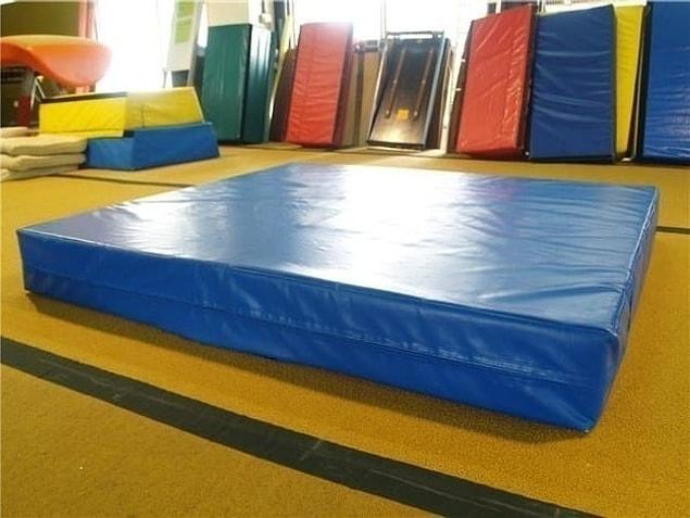 3. The "thump" of the big mat when you had to fetch it from the gym wall.