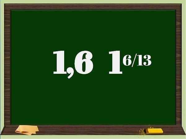 10. Какой знак должен стоять между этими дробями?